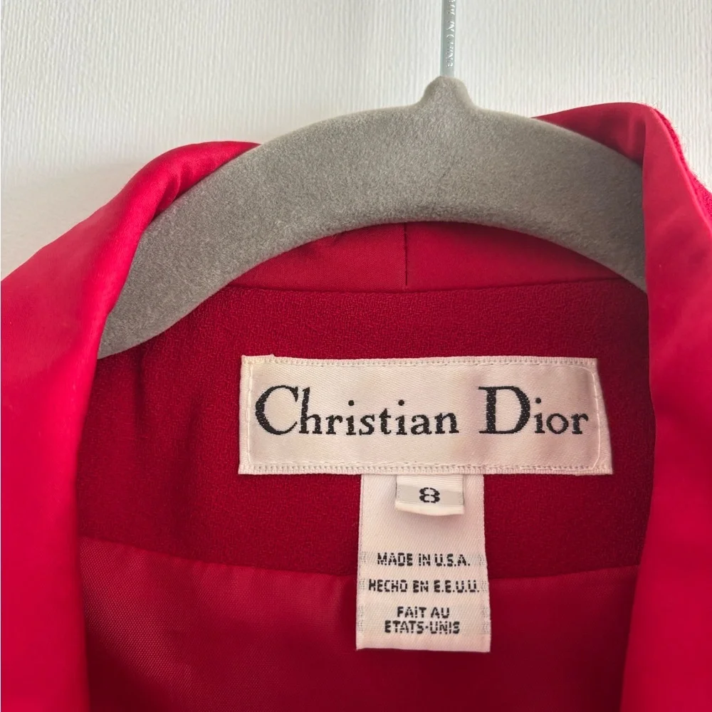Dior Women's Vibrant Red vintage suit